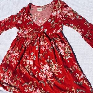 Red Floral Ralph Lauren Julia Dress
